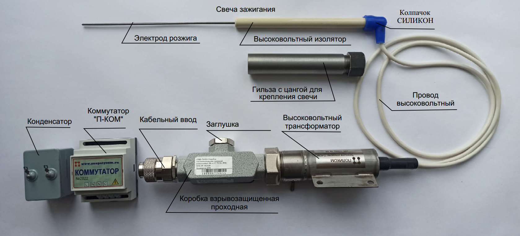 Устройство розжига для газовых горелок в теплогенераторах 
и рекуператорах